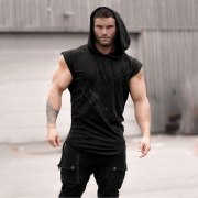 Заказать Bodybuilding Безрукавка С Капюшоном Черный